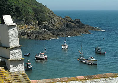The south west coast path at Polperro