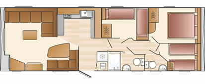 Static caravan holiday layout