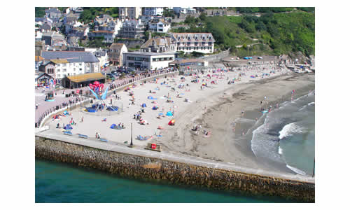 The family beach at Looe, Cornwall